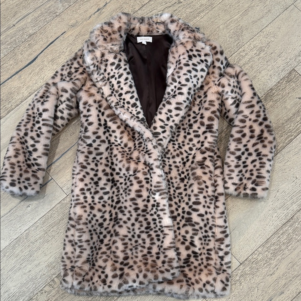 Skies Are Blue Faux Fur Collar Coat